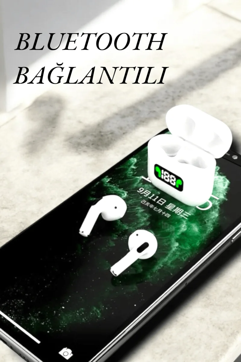 Dokunmatik Kontrol ve LED Göstergeli TWS Bluetooth Kulaklık