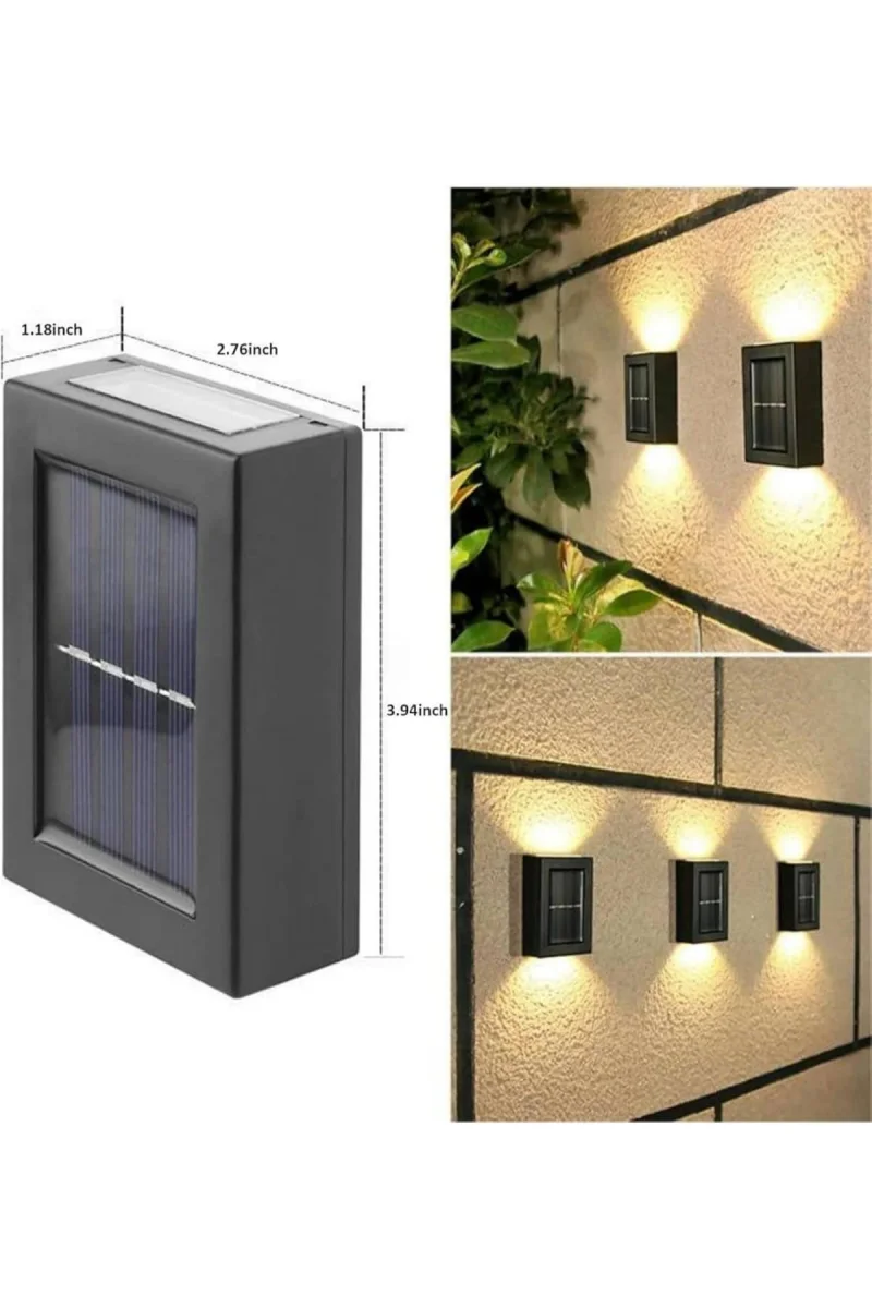 Dekoratif Duvar Lambası Solar Güneş Enerjili Bahçe Aydınlatması