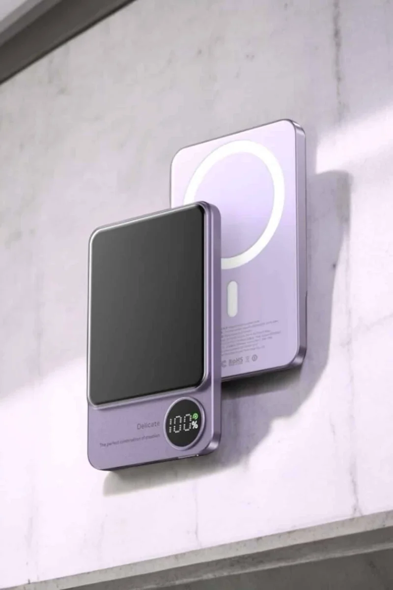 22.5W Magsafe Kablosuz Şarjlı Powerbank Dijital Ekran ve Hızlı Şarj