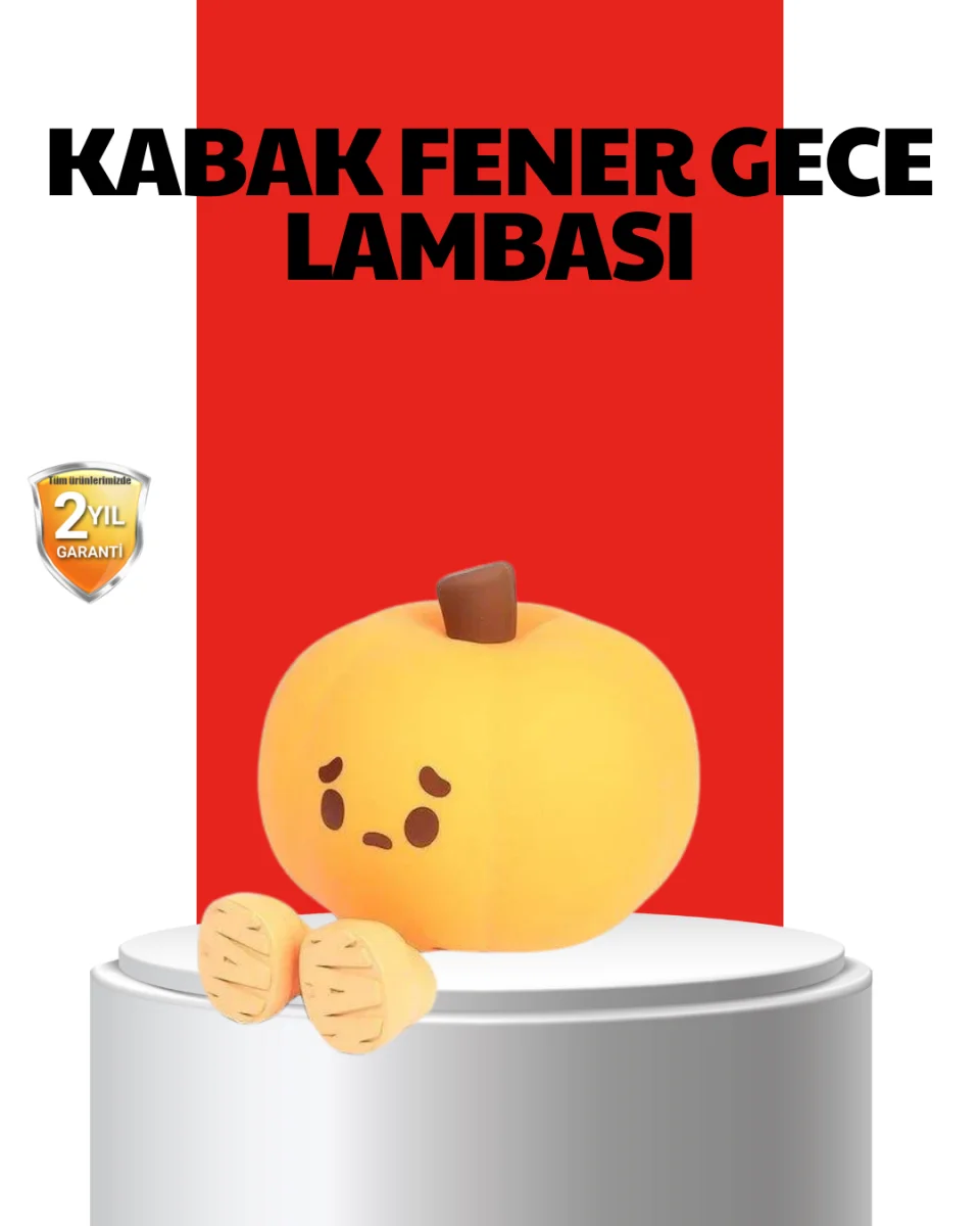 Pumpkin LED Night Light Dokunmatik Şarjlı Silikon Gece Lambası