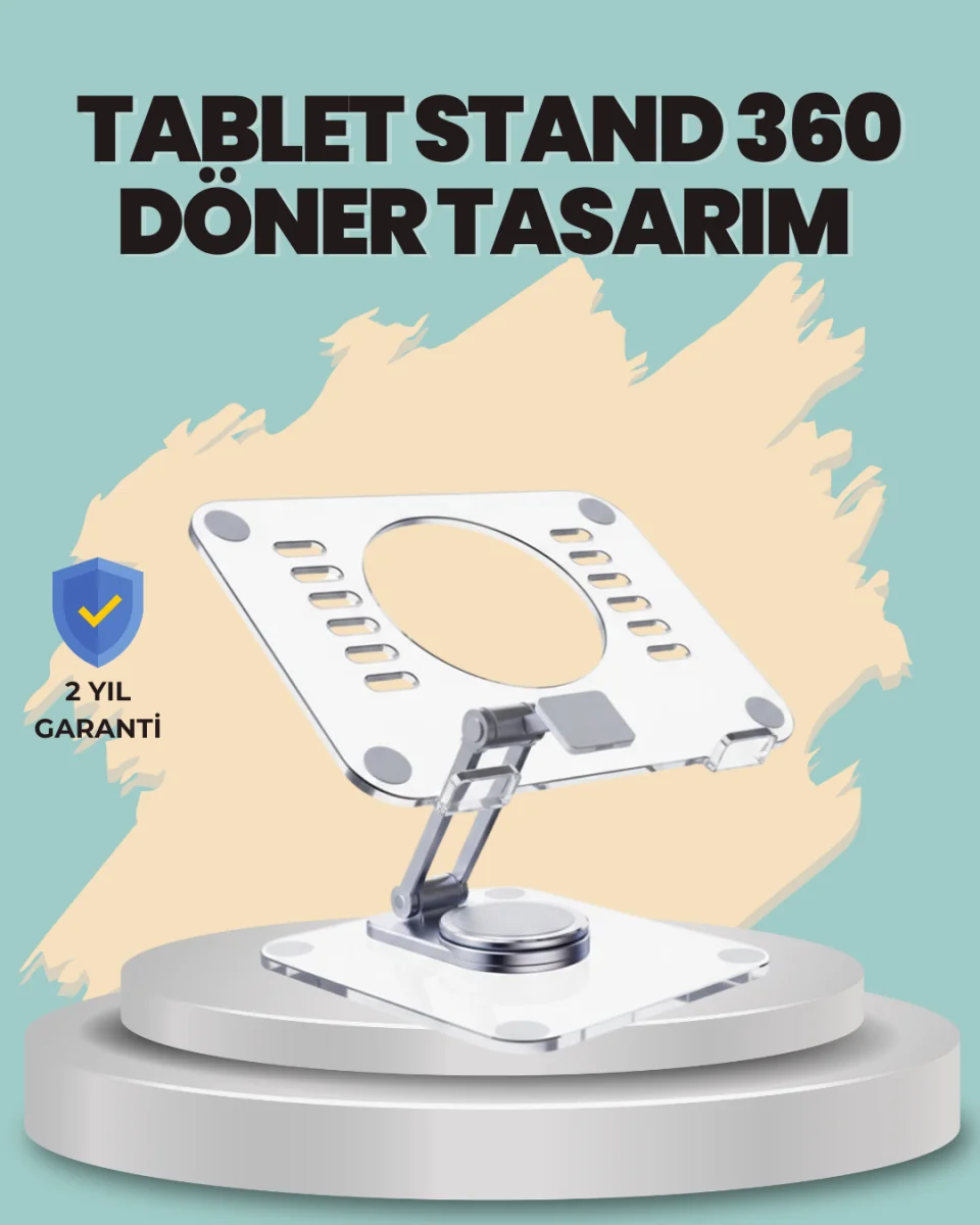 Çift Eksenli Ayarlanabilir Tablet Destek Standı