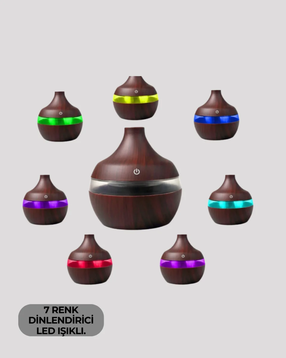 7 Renk Dinlendirici LED Işıklı Aroma Buhar Makinesi