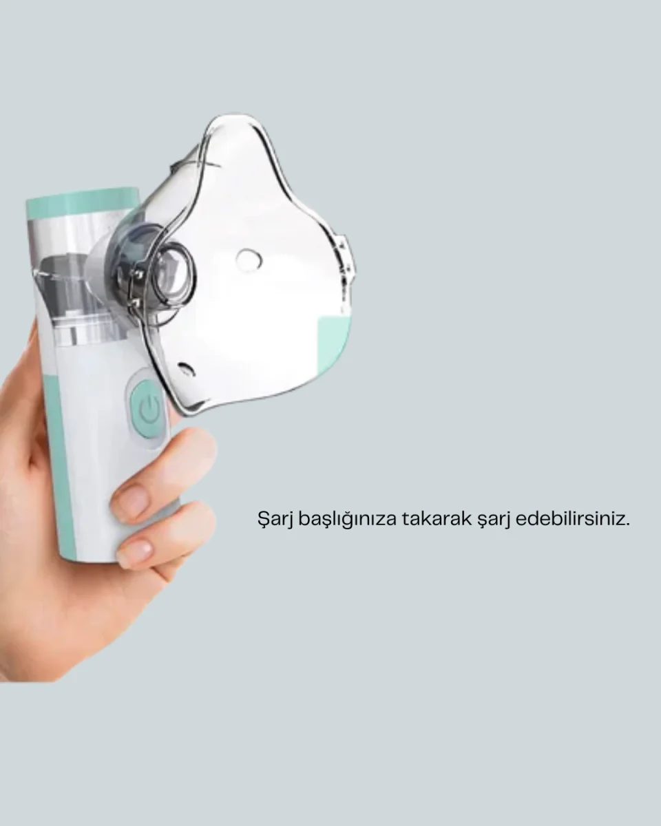 Cep Tipi Şarjlı Nebulizatör Ultrasonik Buhar Makinesi
