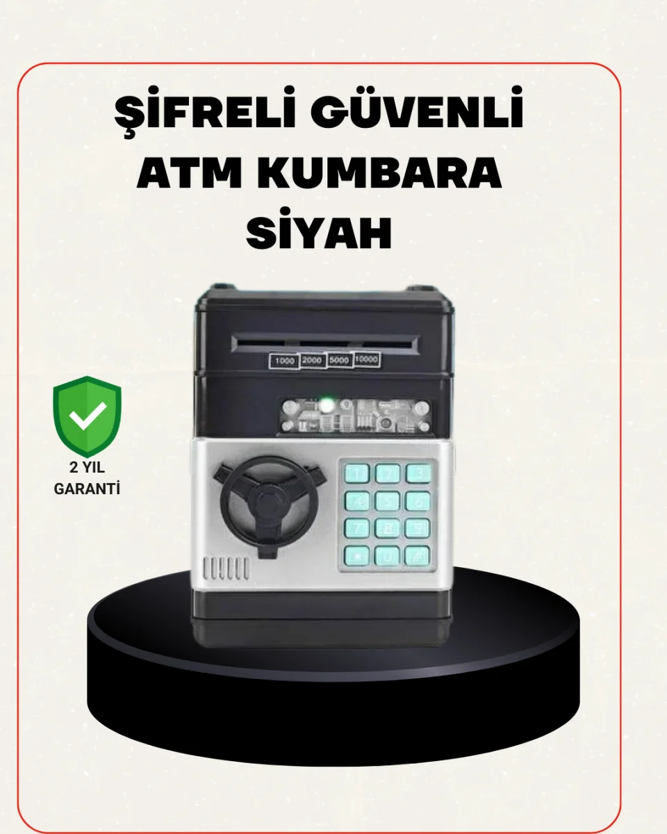 Para Kasası Görünümlü Elektronik Şifreli Kumbara