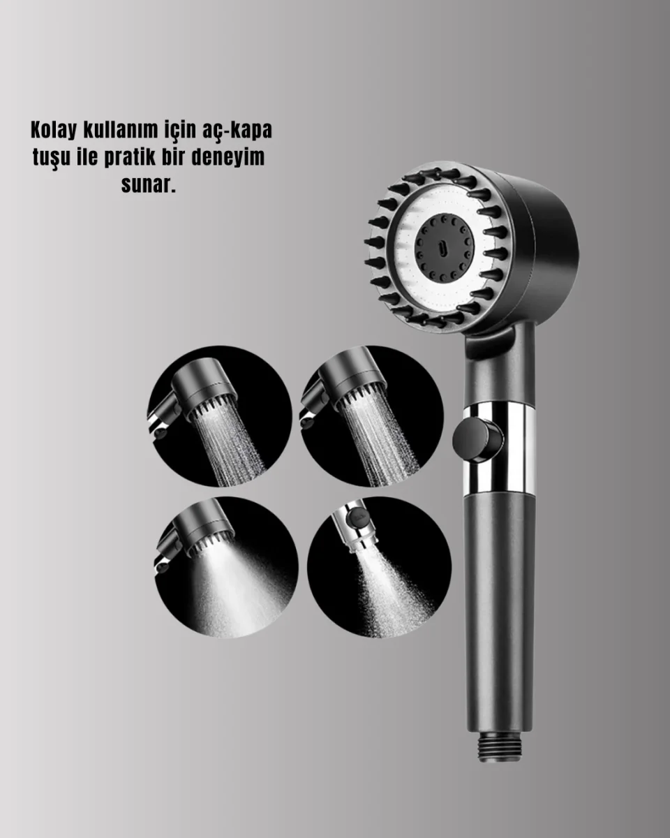 Banyo İçin Filtreli Duş Başlığı Pratik Kullanım