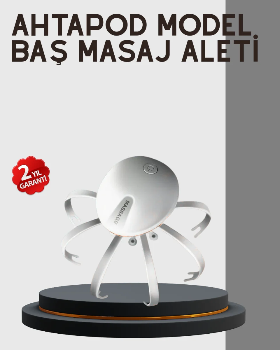 Kafa Derisi Masaj Aleti USB-C Şarjlı Rahatlatıcı ve Canlandırıcı Masaj