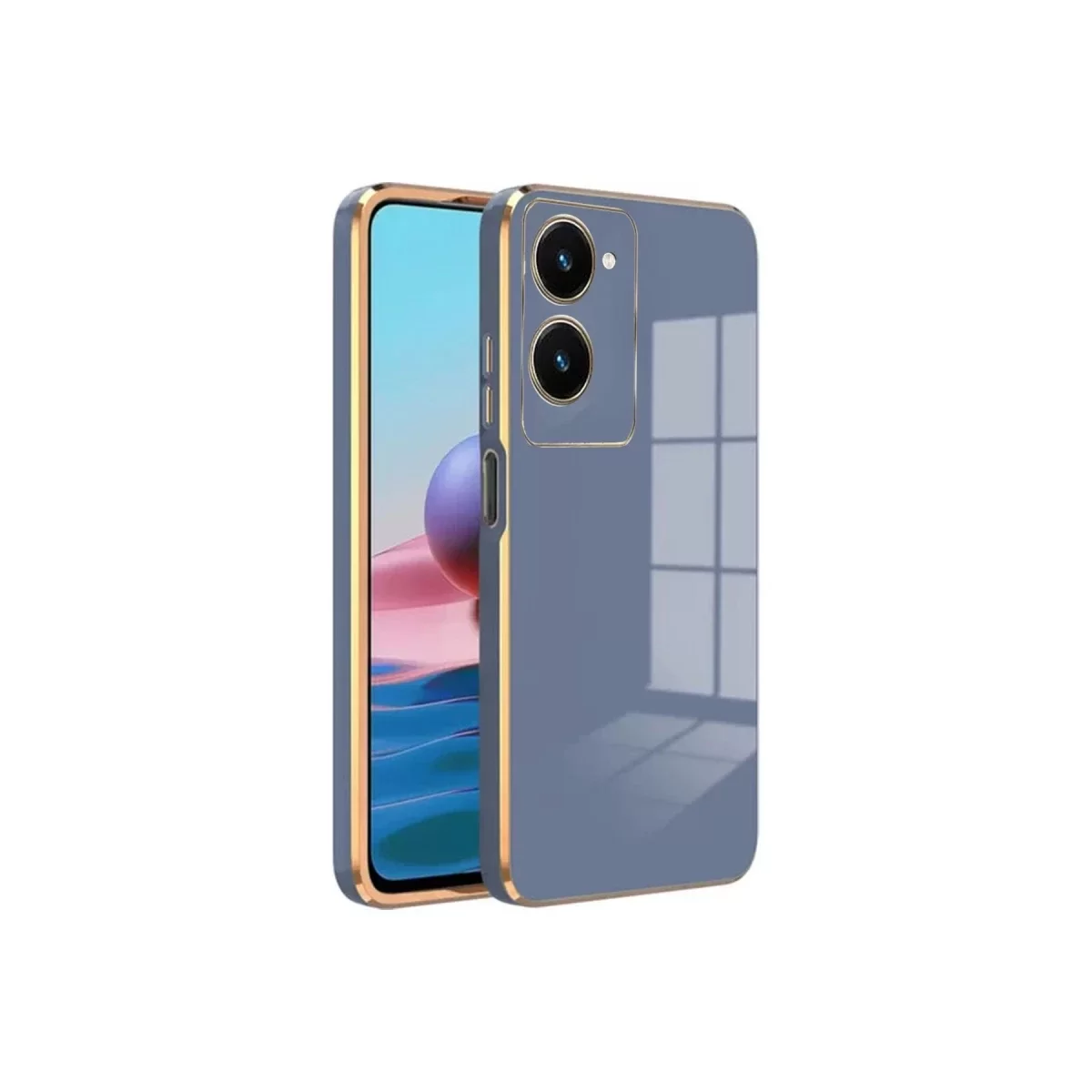 Newface Vivo Y18 Kılıf Volet Silikon - Mavi