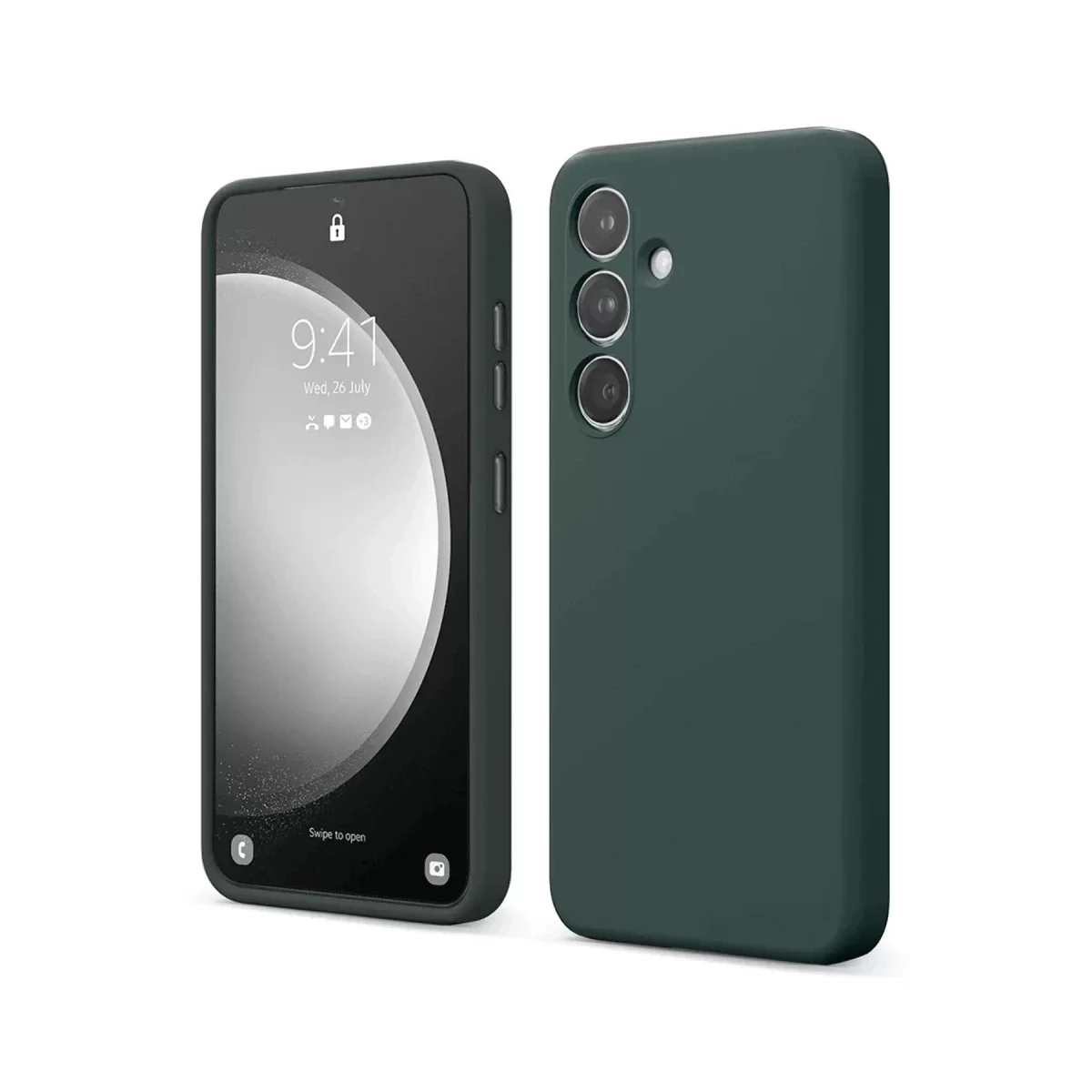 Newface Samsung Galaxy S24 FE Kılıf First Silikon - Koyu Yeşil