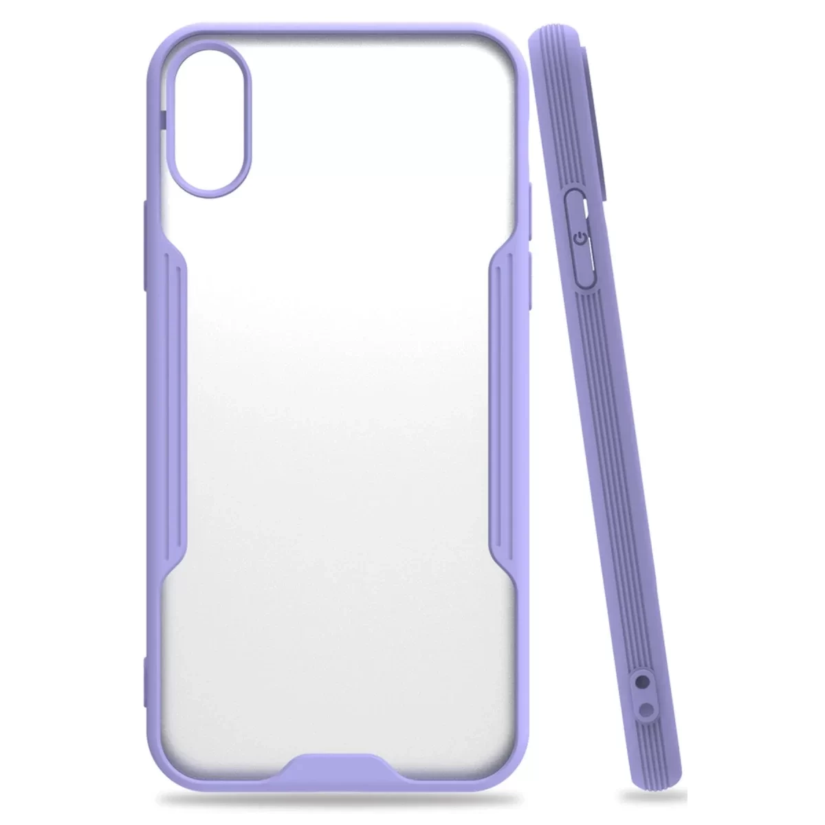 Newface Apple iPhone X Kılıf Platin Silikon - Lila