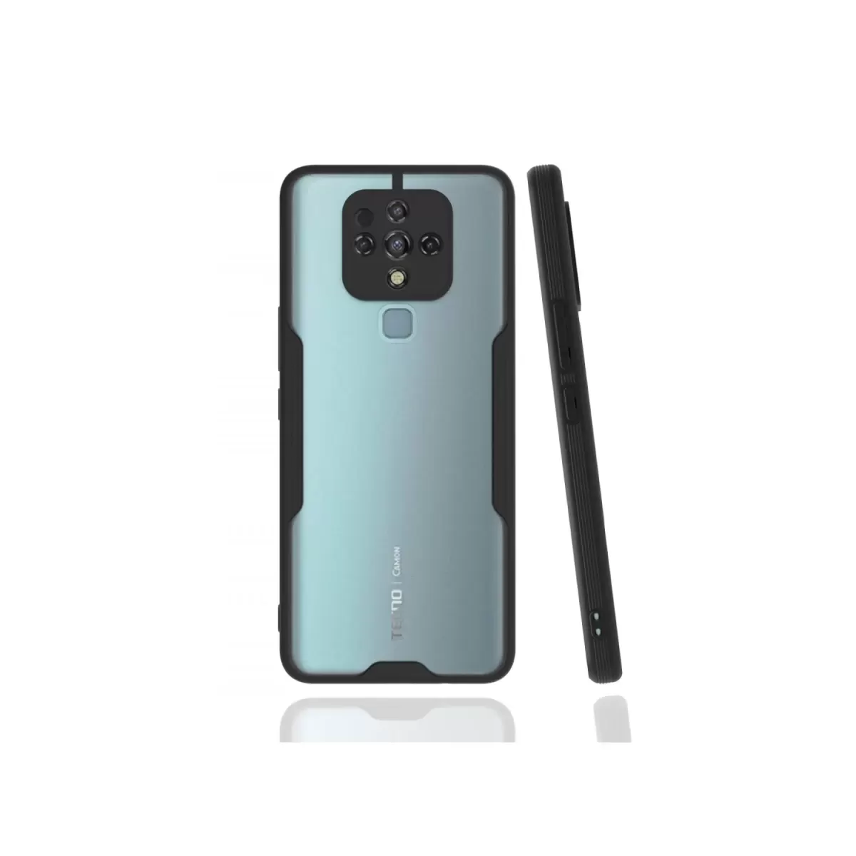 Newface Tecno Camon 16 Kılıf Platin Silikon - Siyah