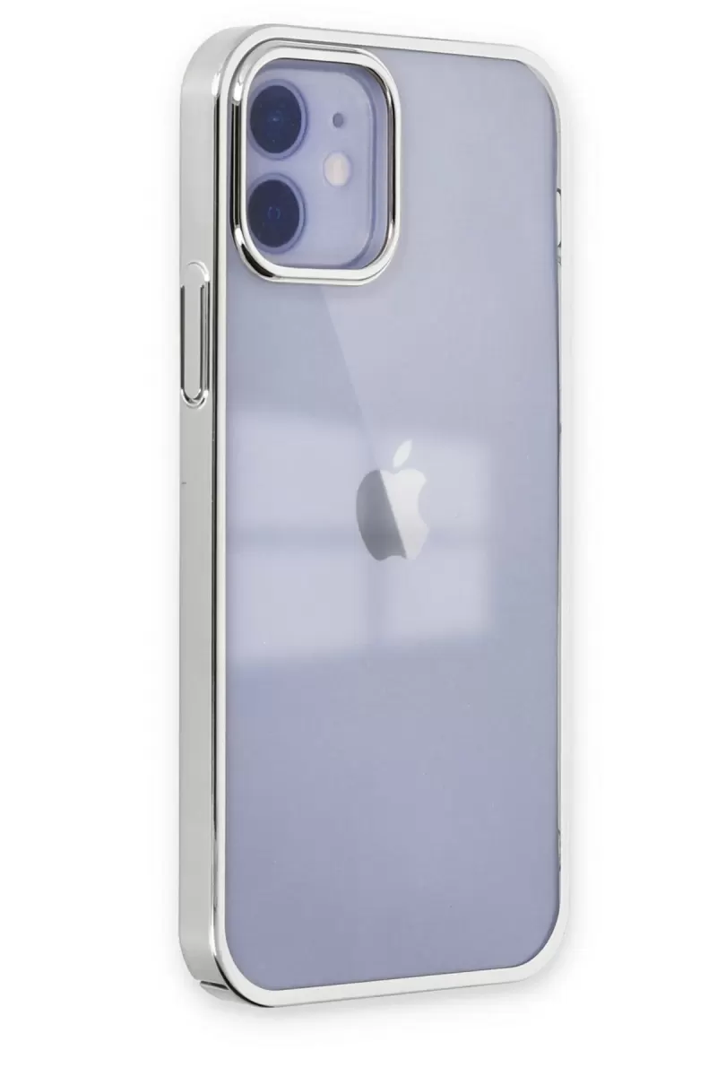 Newface Apple iPhone 12 Kılıf Element Silikon - Gümüş