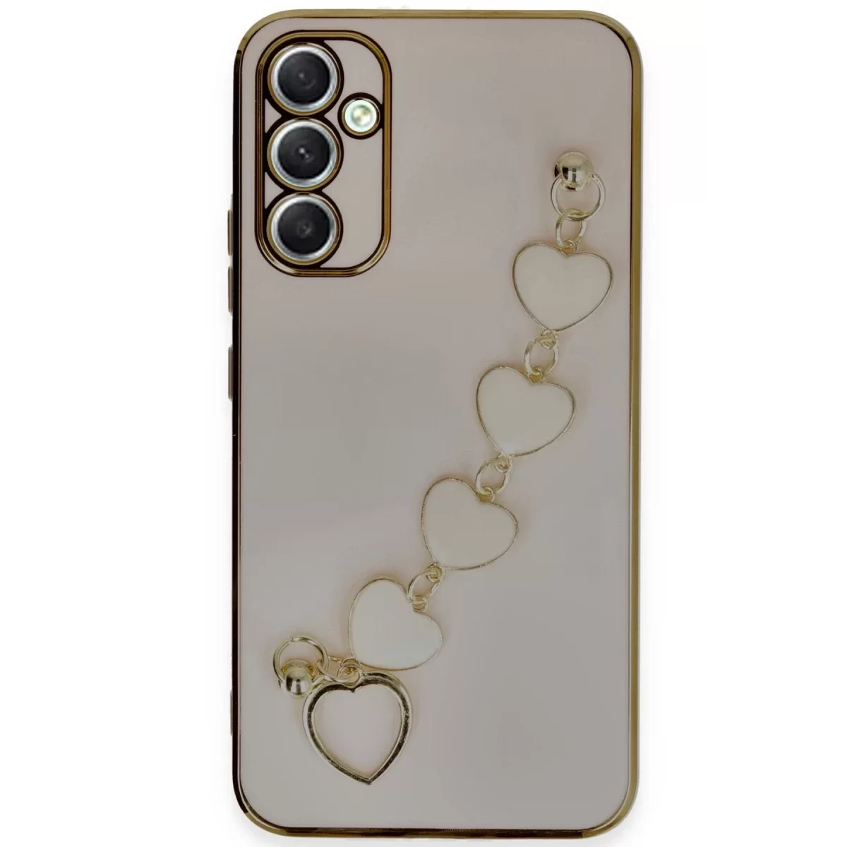 Newface Samsung Galaxy A34 5G Kılıf Esila Silikon - Pudra