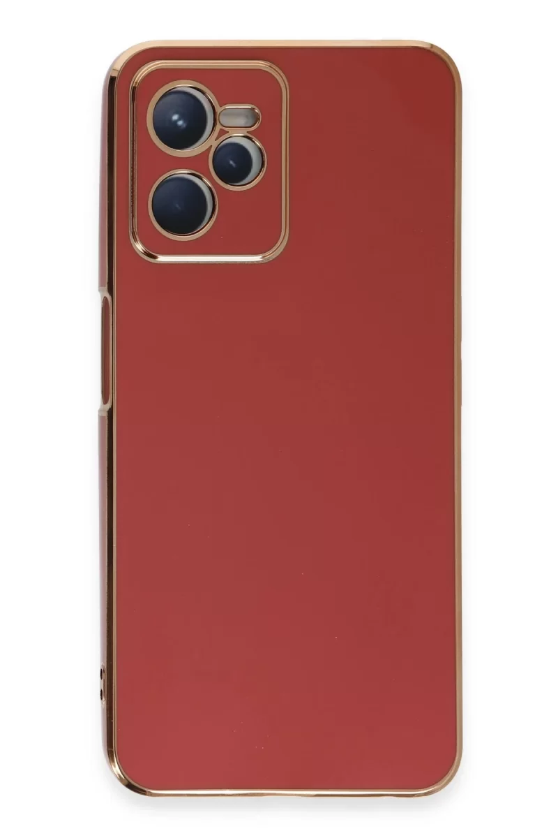 Newface Realme C35 Kılıf Volet Silikon - Kırmızı