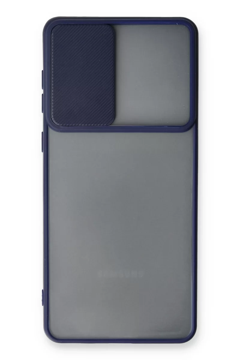 Newface Samsung Galaxy A33 5G Kılıf Palm Buzlu Kamera Sürgülü Silikon - Lacivert