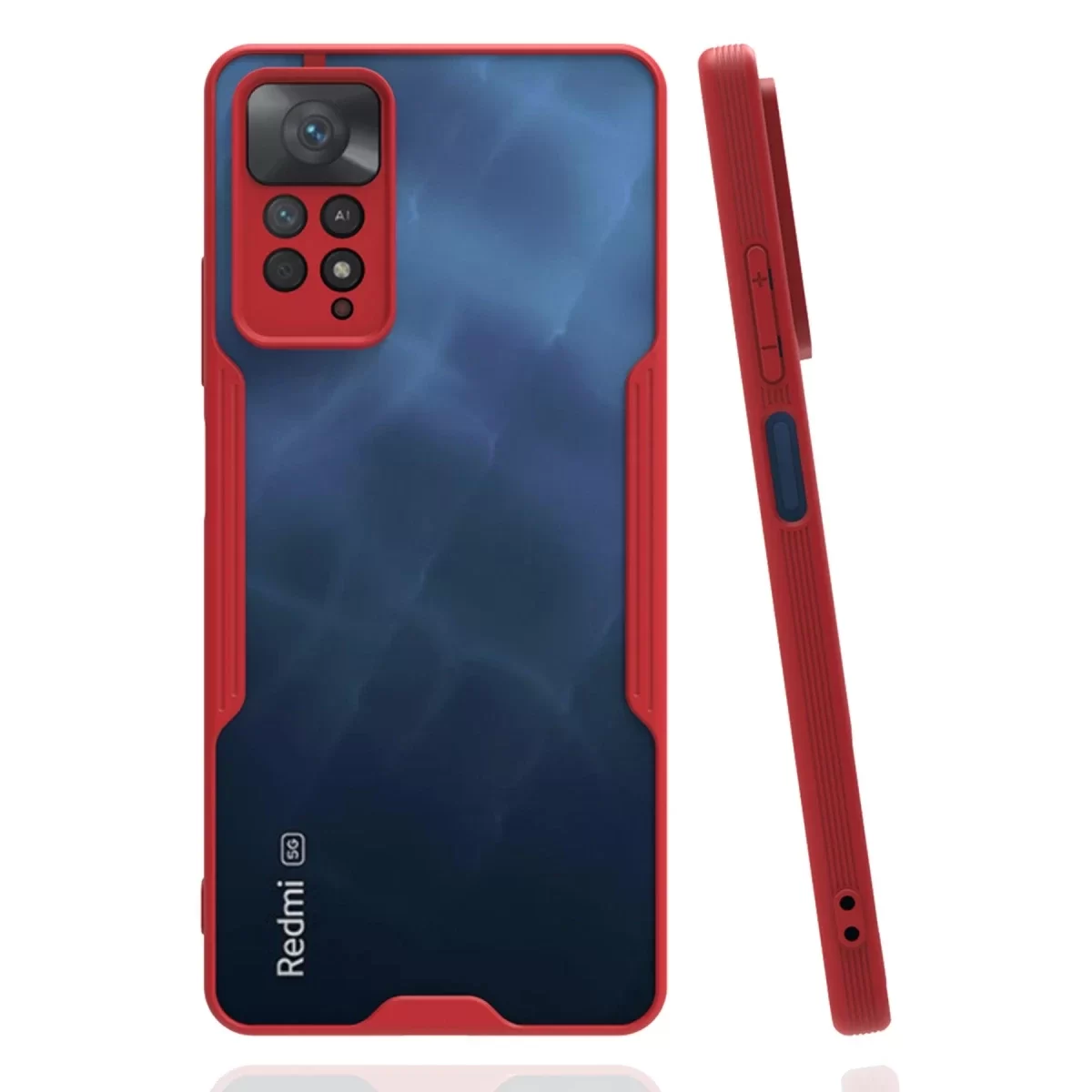 Newface Xiaomi Redmi Note 11 Pro Kılıf Platin Silikon - Kırmızı