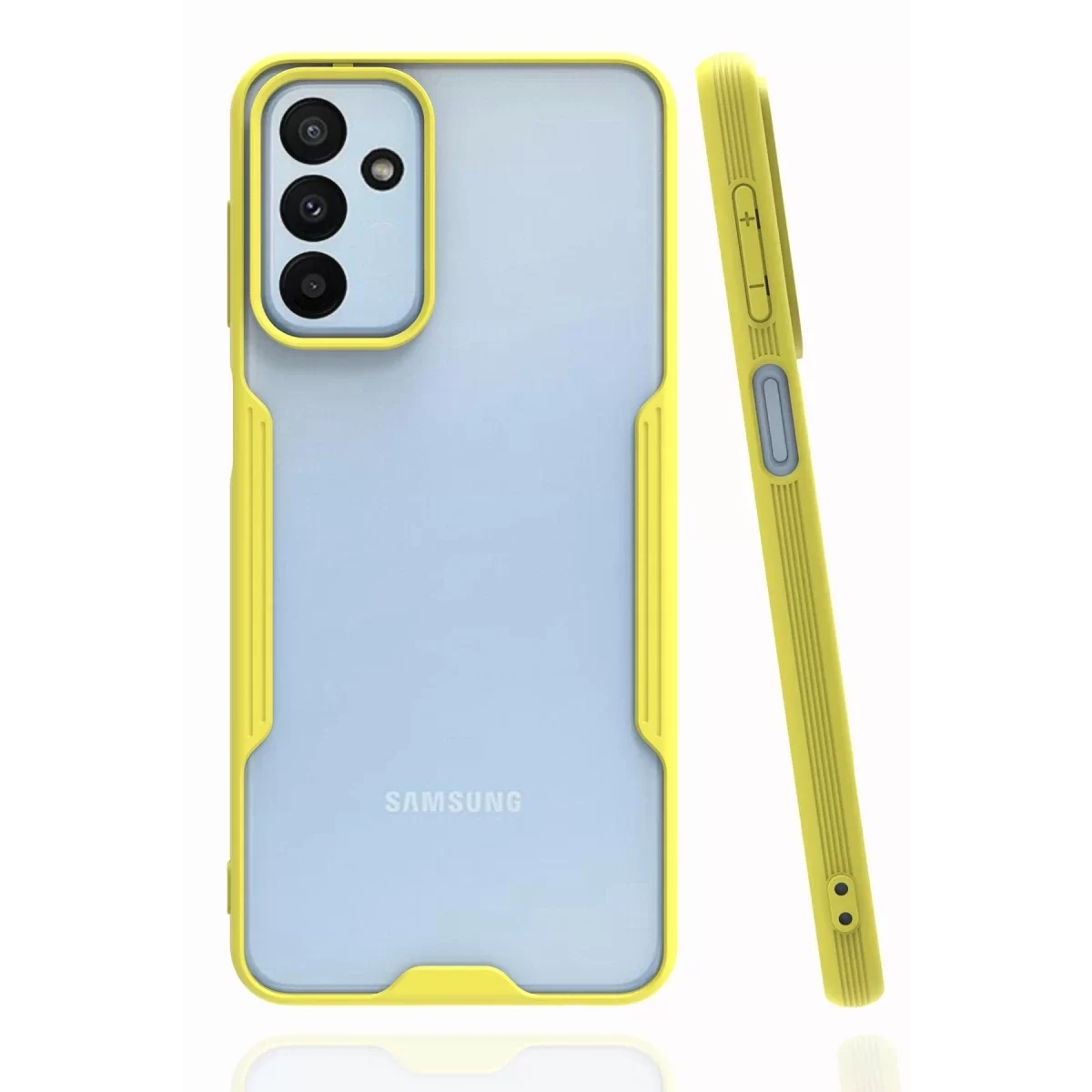 Newface Samsung Galaxy A04S Kılıf Platin Silikon - Sarı