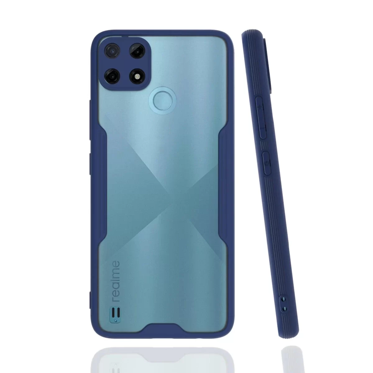 Newface Realme C25Y Kılıf Platin Silikon - Lacivert