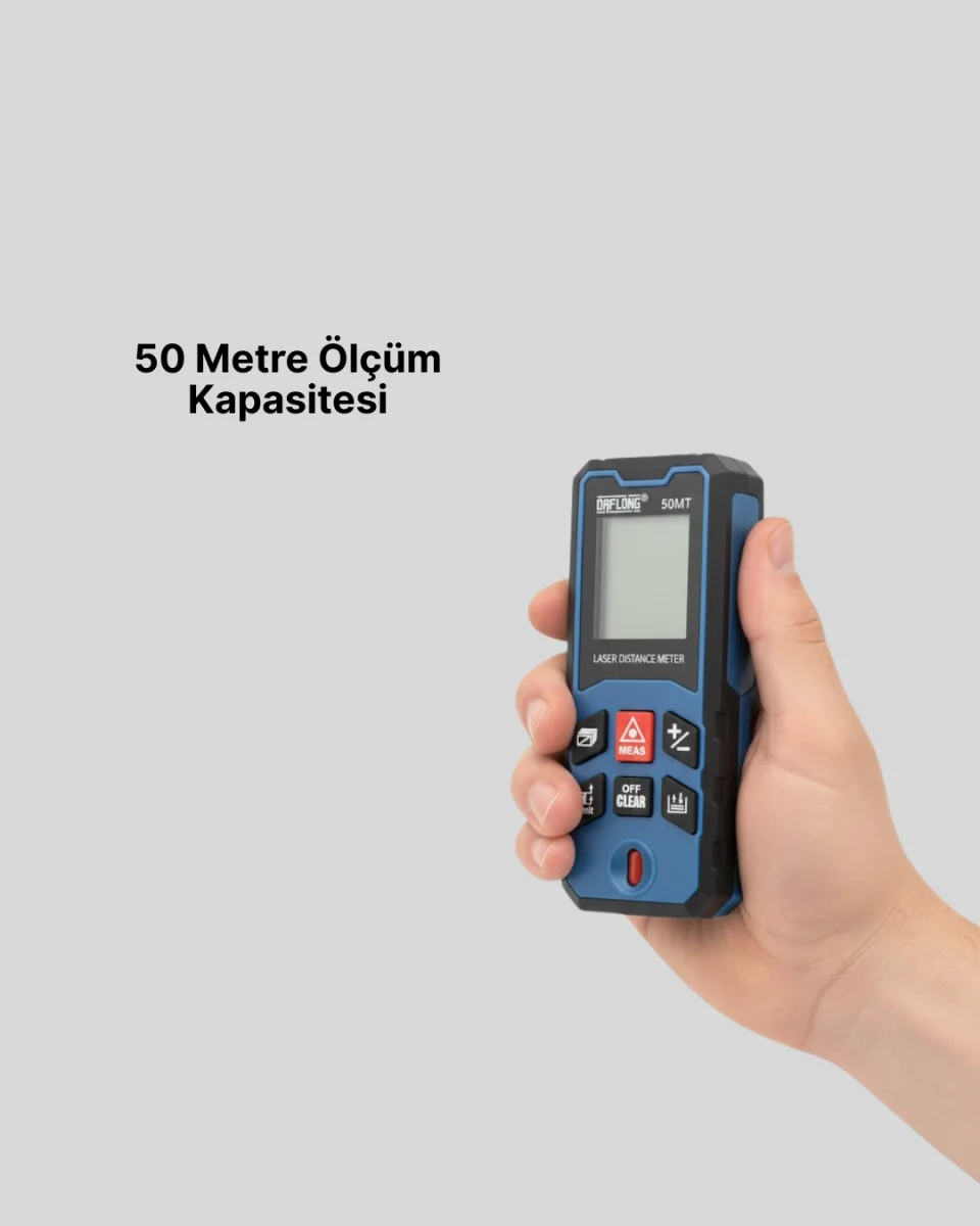 Profesyonel Lazer Metre Hassas Ölçüm ve Dijital Ekran