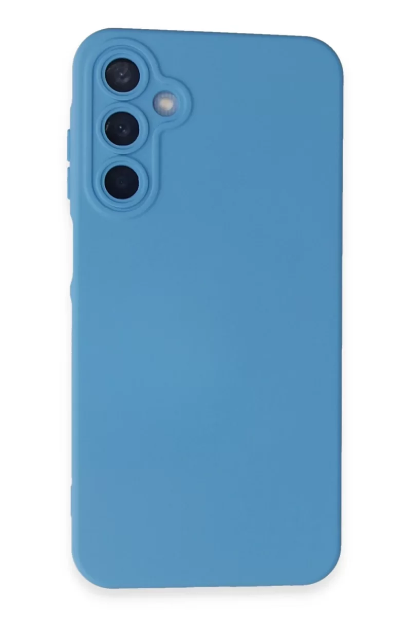 Newface Samsung Galaxy A55 5G Kılıf Nano içi Kadife Silikon - Mavi