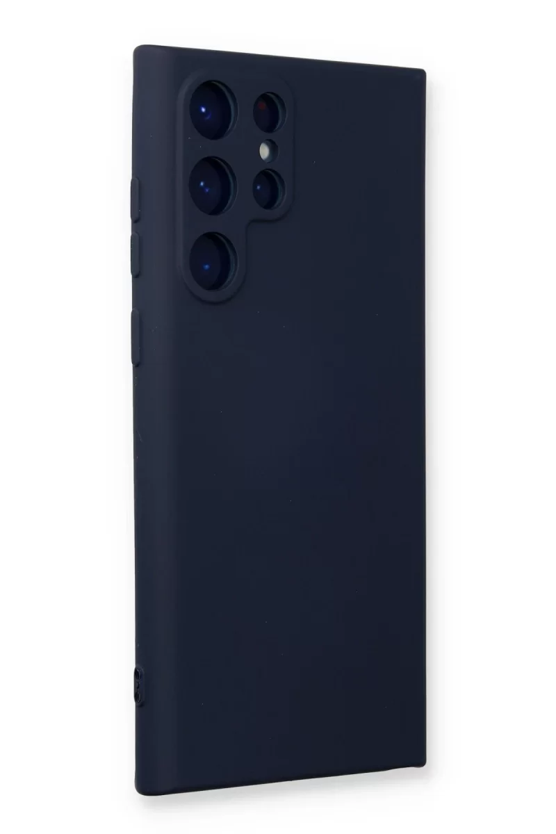 Newface Samsung Galaxy S24 Ultra Kılıf Nano içi Kadife Silikon - Lacivert