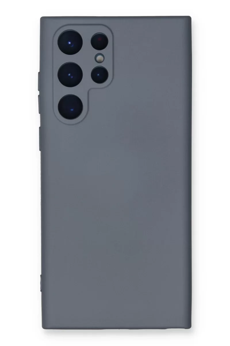 Newface Samsung Galaxy S24 Ultra Kılıf Nano içi Kadife Silikon - Gri