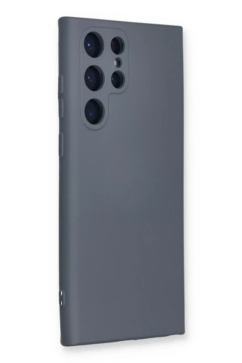 Newface Samsung Galaxy S24 Ultra Kılıf Nano içi Kadife Silikon - Gri