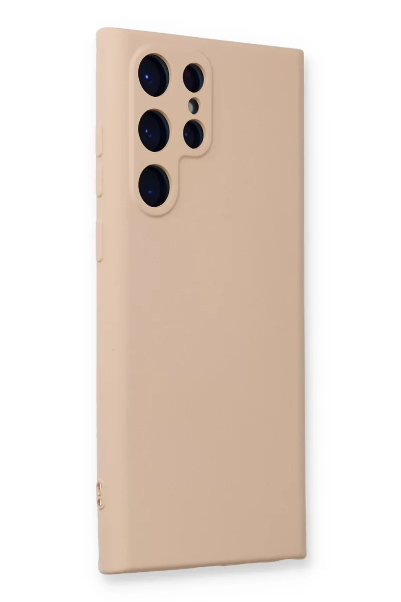 Newface Samsung Galaxy S24 Ultra Kılıf Nano içi Kadife Silikon - Pudra