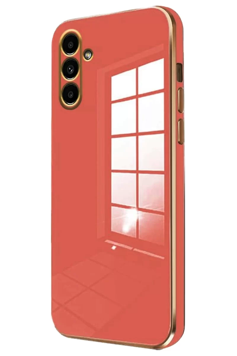 Newface Samsung Galaxy A15 4G Kılıf Volet Silikon - Kırmızı