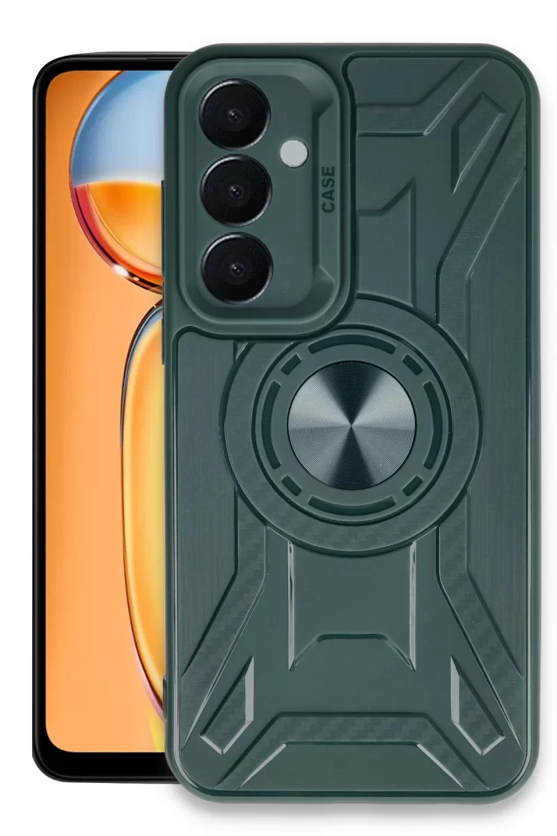 Newface Samsung Galaxy A55 5G Kılıf Lincoln Silikon - Koyu Yeşil