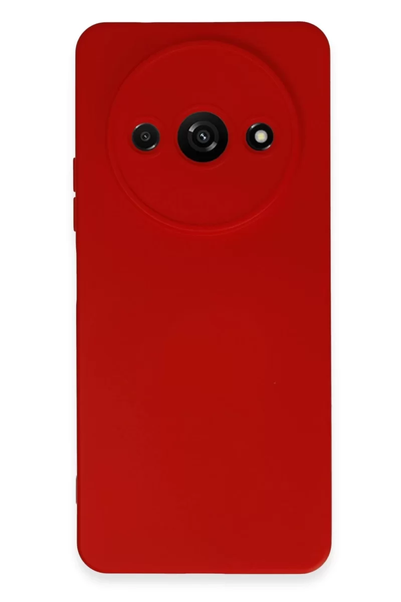 Newface Xiaomi Redmi A3 4G Kılıf Nano içi Kadife Silikon - Kırmızı