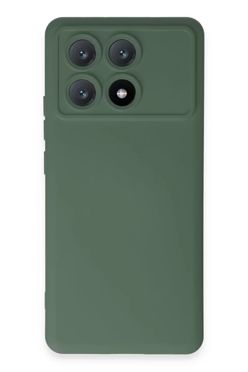Newface Xiaomi Poco X6 Pro Kılıf Nano içi Kadife Silikon - Koyu Yeşil