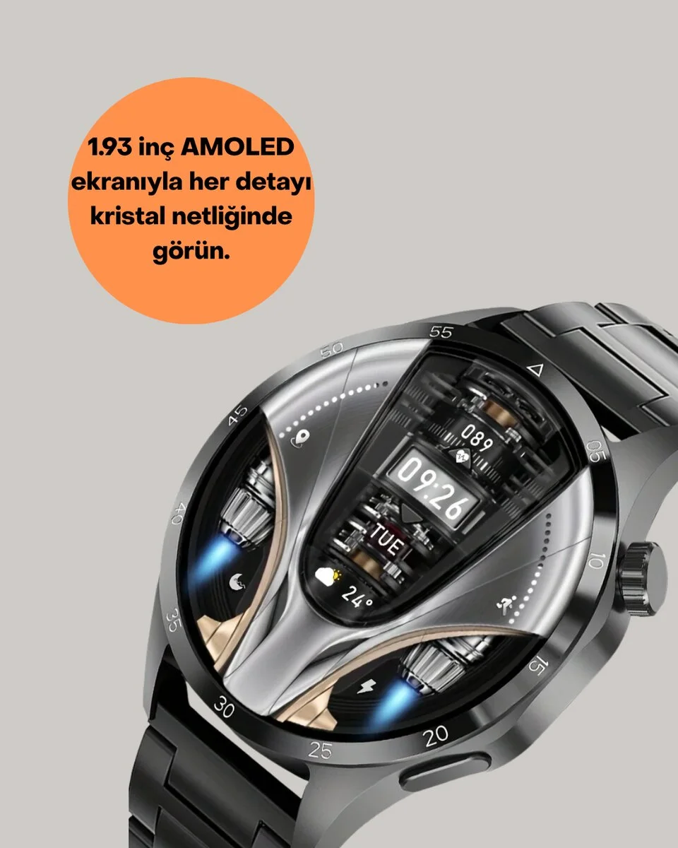 Şık Metal Kasa ve Değiştirilebilir Kordonlarla SW80 Smartwatch