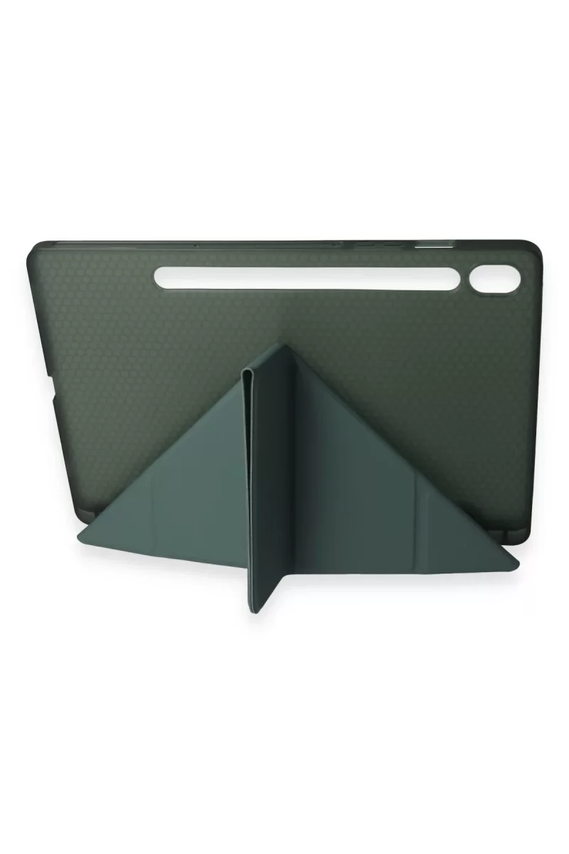Newface Samsung Galaxy Tab A9 Plus Kılıf Kalemlikli Mars Tablet Kılıfı - Koyu Yeşil