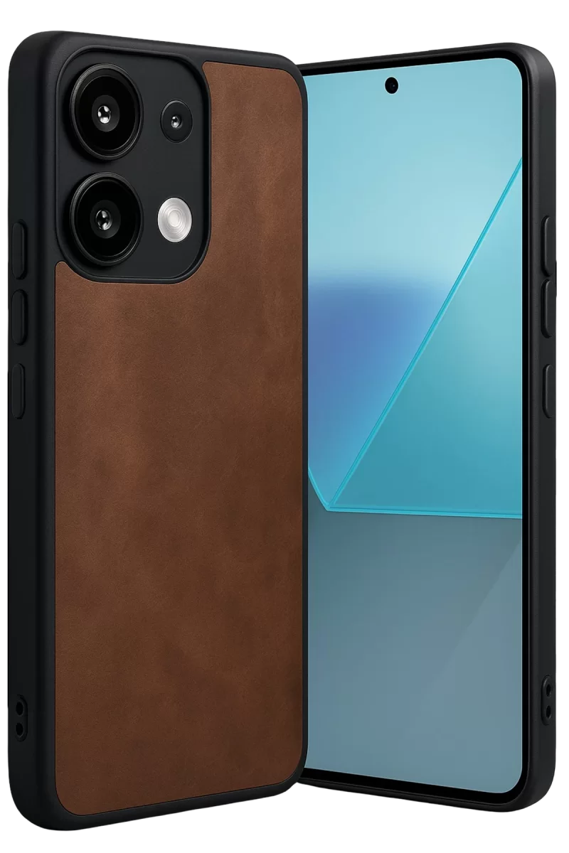 Newface Xiaomi Redmi Note 13 Pro 4G Kılıf Aras Deri Kapak - Taba