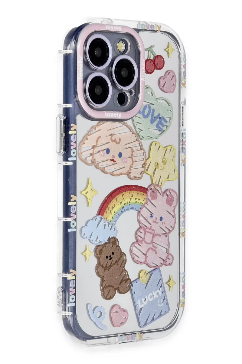 Newface Apple iPhone 14 Pro Max Kılıf Reflexion Desenli Kapak - Desen 4