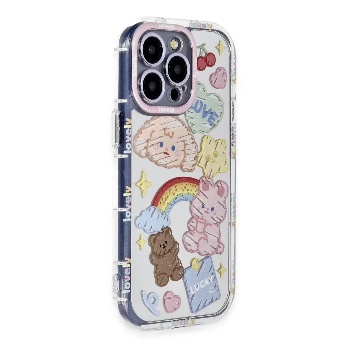 Newface Apple iPhone 14 Pro Max Kılıf Reflexion Desenli Kapak - Desen 4