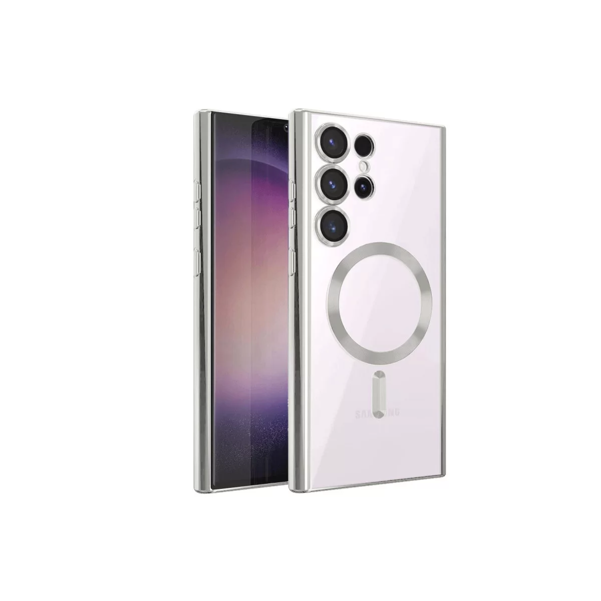 Newface Samsung Galaxy S23 Ultra Kılıf Kross Magneticsafe Kapak - Titan Gri