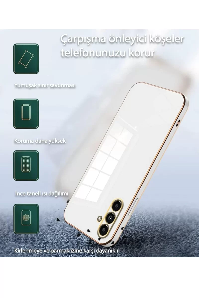 Newface Samsung Galaxy A55 5G Kılıf Volet Silikon - Beyaz