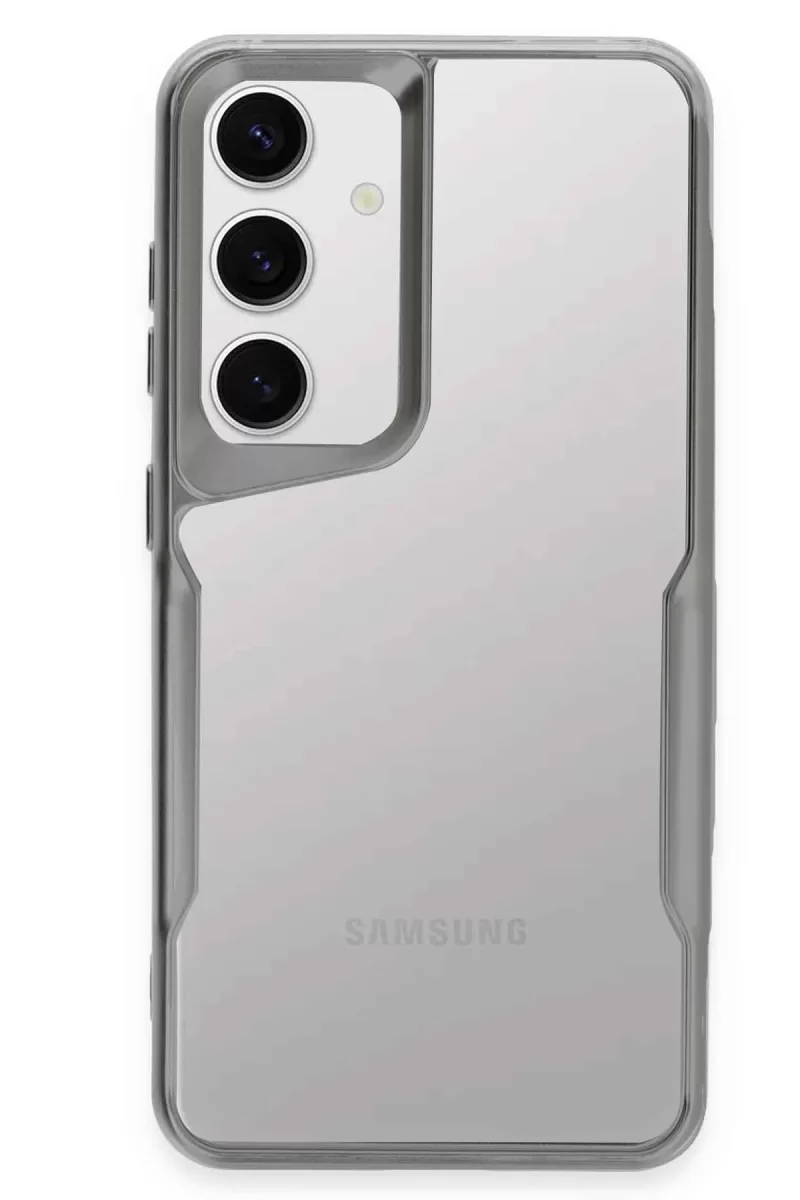 Newface Samsung Galaxy S24 Kılıf Boyi Silikon Kapak - Gümüş