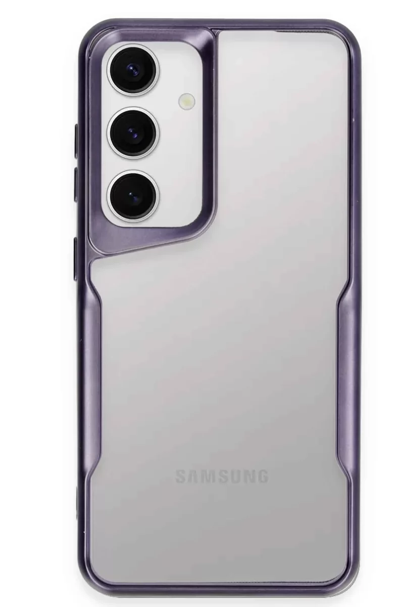 Newface Samsung Galaxy S24 Kılıf Boyi Silikon Kapak - Derin Mor