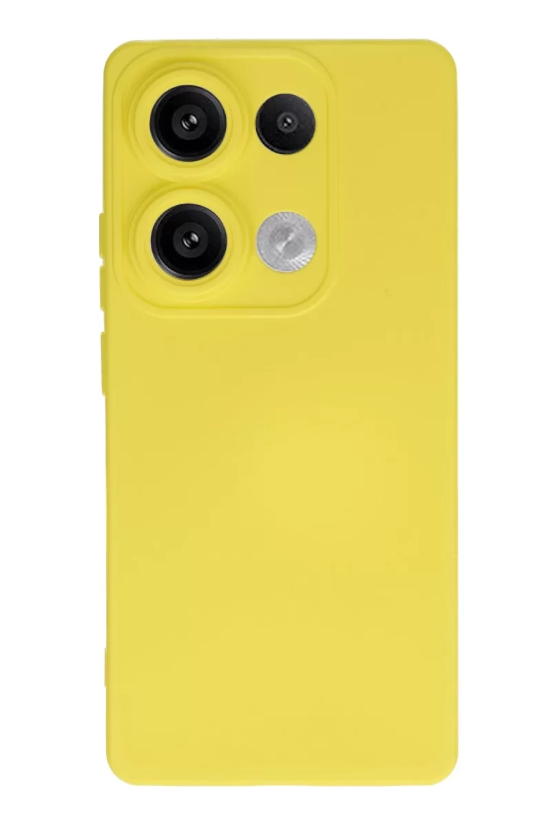 Newface Xiaomi Redmi Note 13 Pro 4G Kılıf Nano içi Kadife Silikon - Sarı