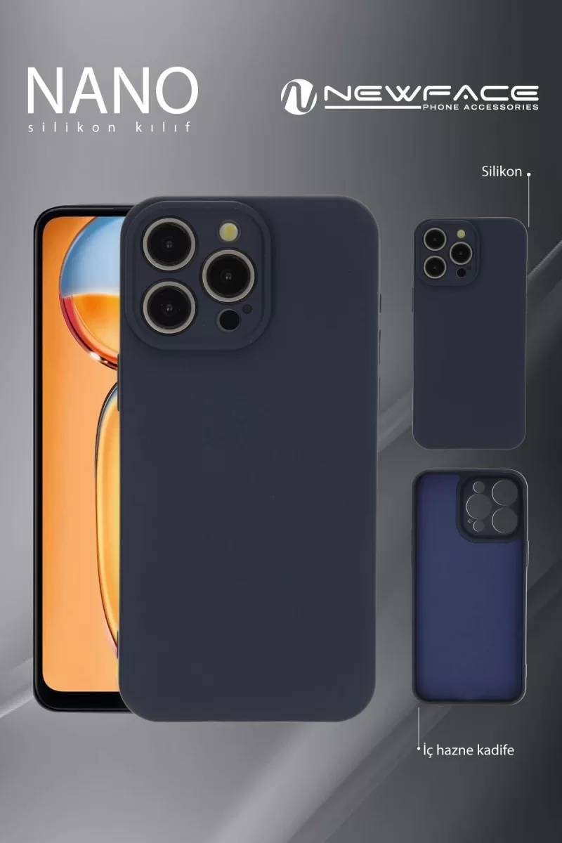 Newface Realme 11 Pro Kılıf Nano içi Kadife Silikon - Siyah