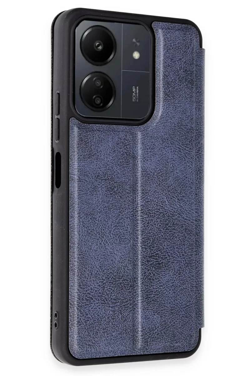 Newface Xiaomi Redmi 13C Kılıf Flip Cover - Lacivert