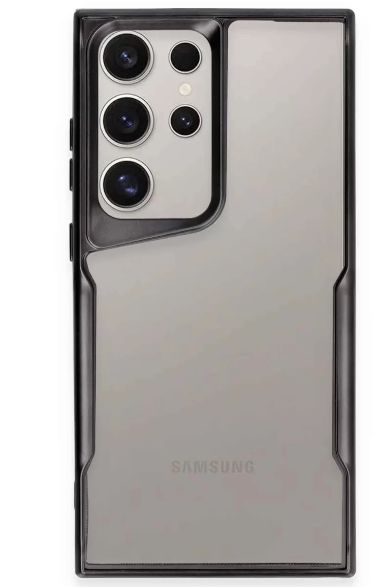 Newface Samsung Galaxy S24 Ultra Kılıf Boyi Silikon Kapak - Siyah