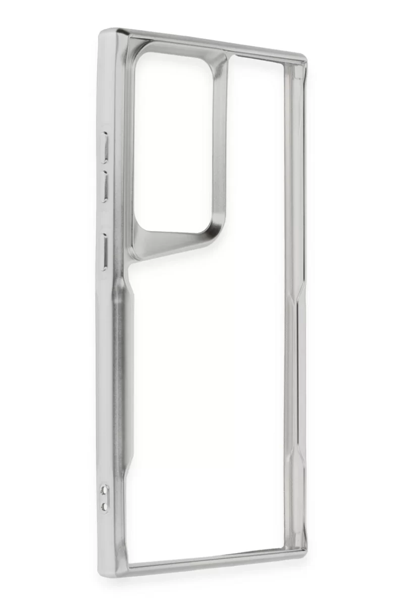 Newface Samsung Galaxy S24 Ultra Kılıf Boyi Silikon Kapak - Gümüş