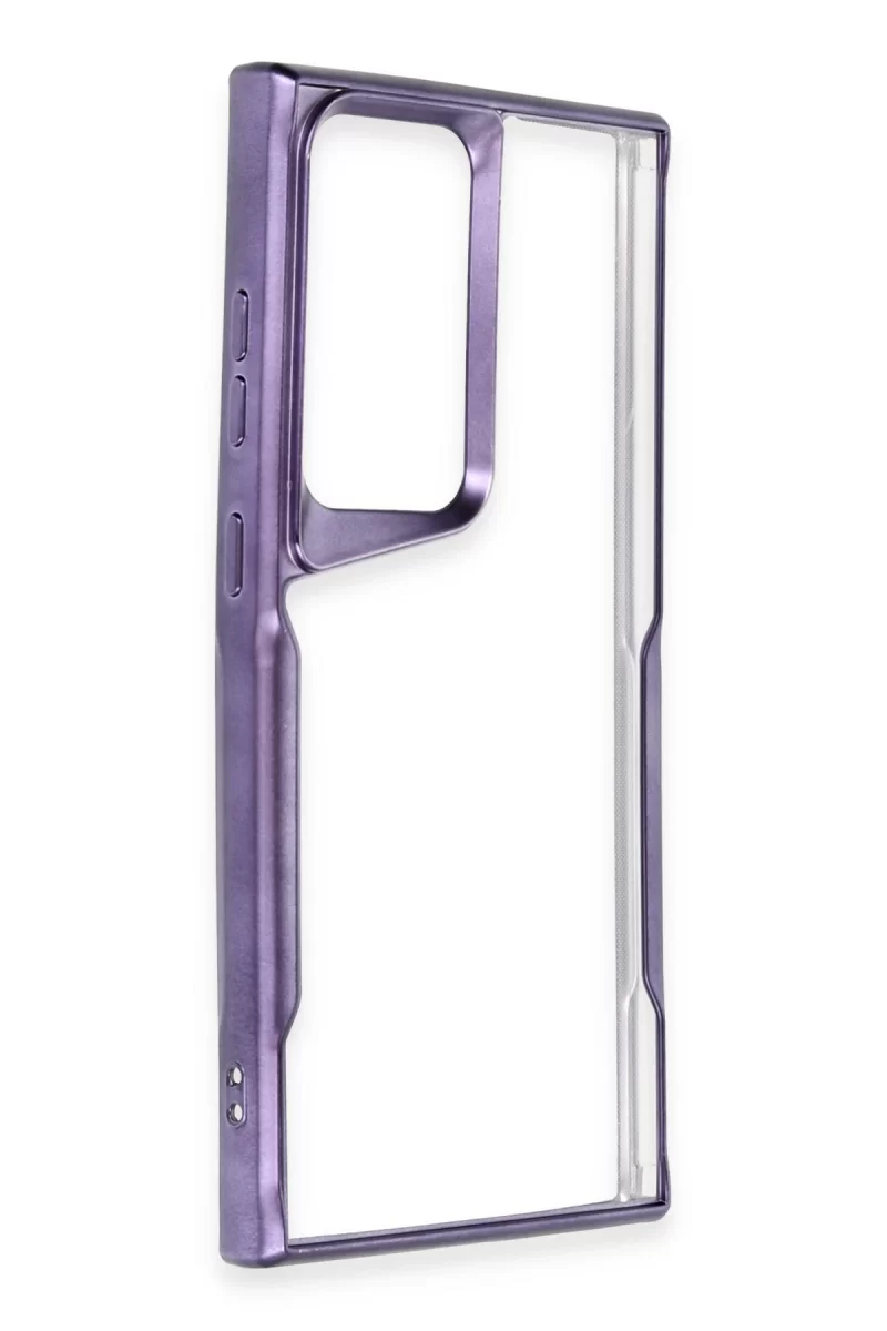 Newface Samsung Galaxy S24 Ultra Kılıf Boyi Silikon Kapak - Derin Mor