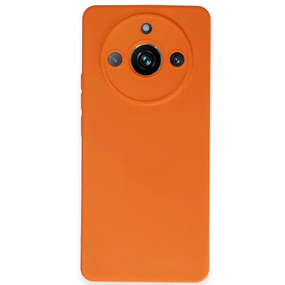Newface Realme 11 Pro Kılıf Nano içi Kadife Silikon - Turuncu