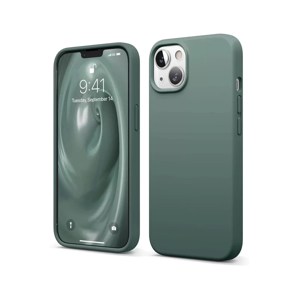 Newface Apple iPhone 14 Kılıf First Silikon - Koyu Yeşil