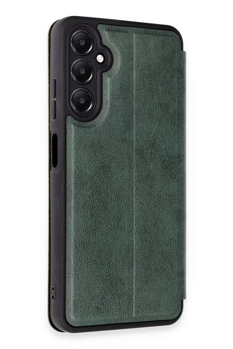Newface Samsung Galaxy A05S Kılıf Flip Cover - Koyu Yeşil