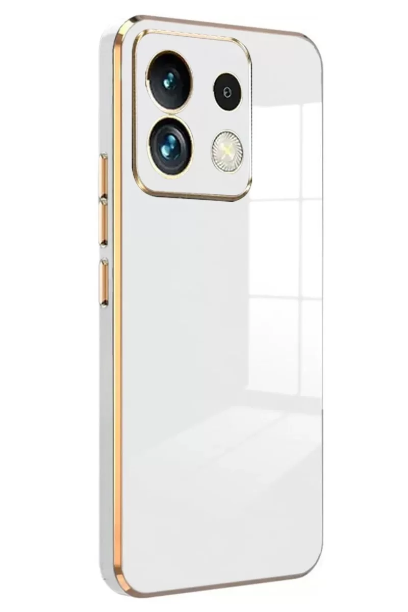 Newface Xiaomi Poco M6 Pro 4G Kılıf Volet Silikon - Beyaz